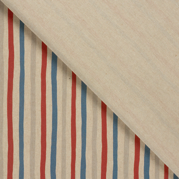 Linen Look fabric Stripes digital printed 