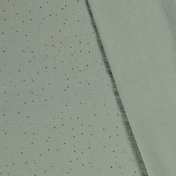 Double gaze tissu pois dew drops 