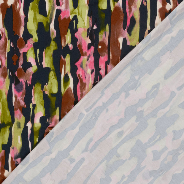 Viscose Vortex Jersey fabric Abstract printed 