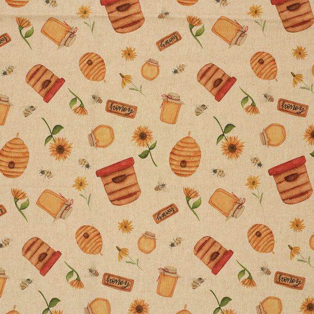 Aspect Lin tissu Beige mat 