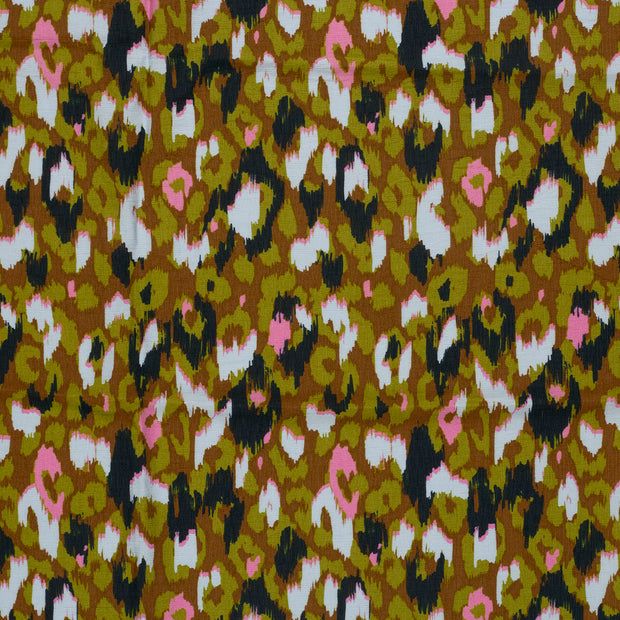 Viscose Nylon Ottoman fabric Green 