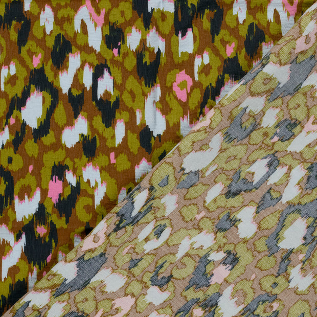 Viscose Nylon Ottoman fabric Abstract printed 