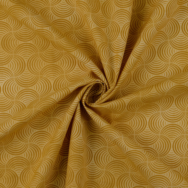 Popeline de Coton tissu Camel 