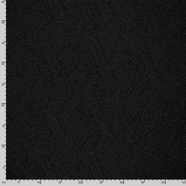 Jersey de Polyester tissu Unicolore Noir