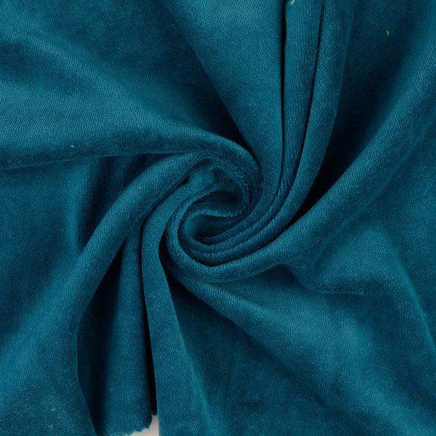 Nicky velours fabric petrol 