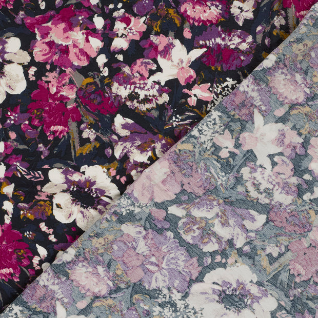 Viscose Nylon Crepe fabrik Blumen bedruckt 