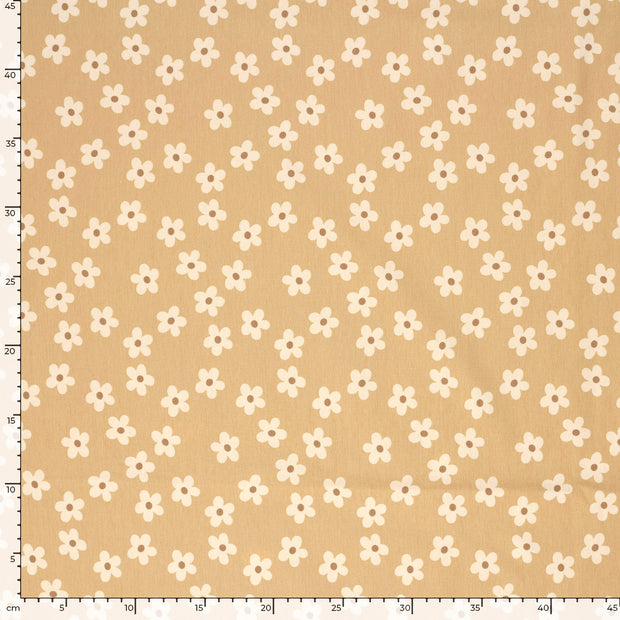  tissu fleurs Beige