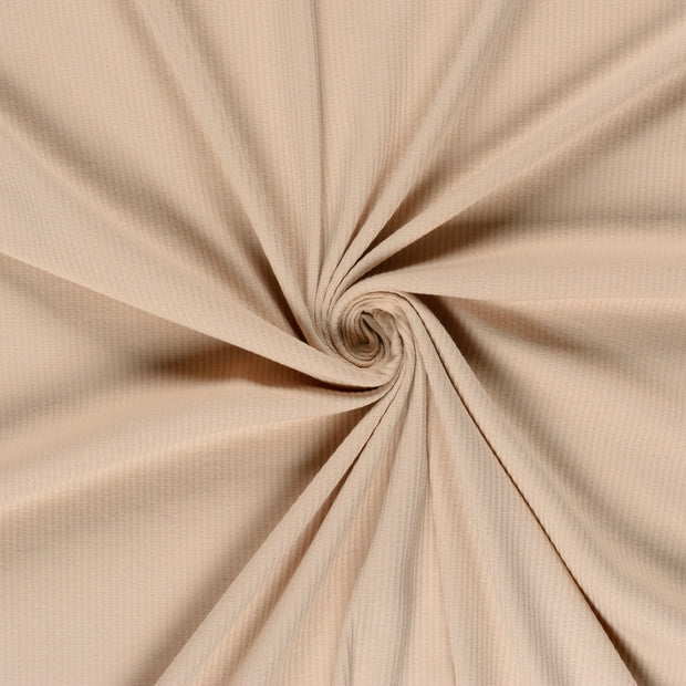 Rib Jersey fabrik Beige 