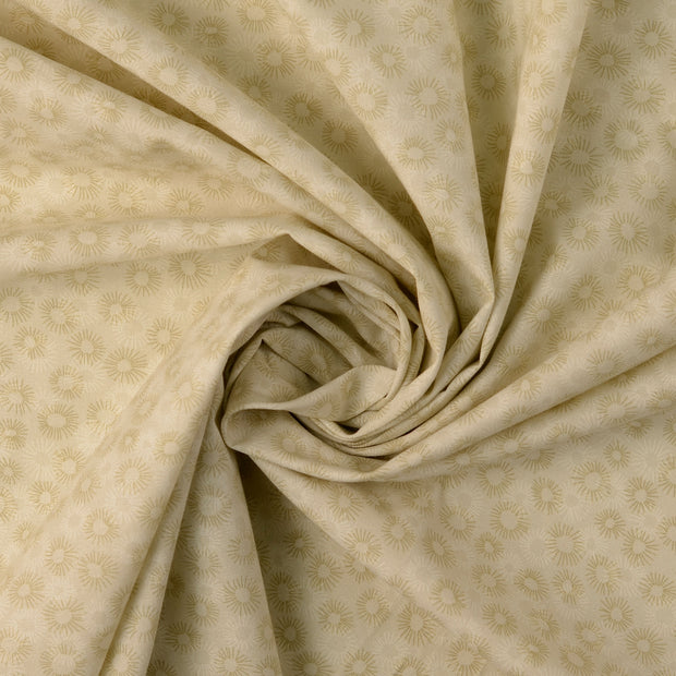 Popeline de Coton tissu Beige 