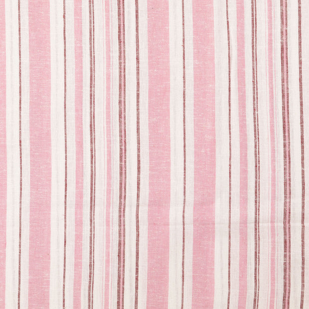 Linen fabric Stripes Light Pink
