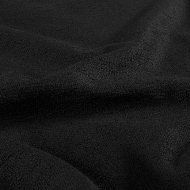 Terry Crepe fabric Unicolour Black