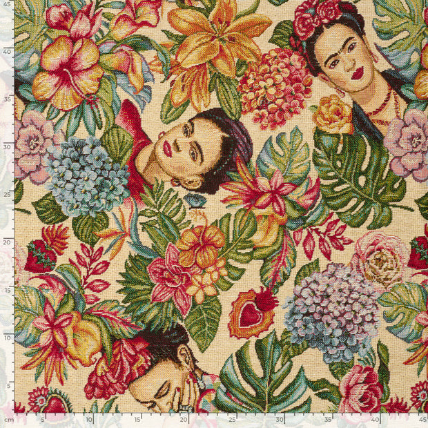 Gobelin tissu visage Beige