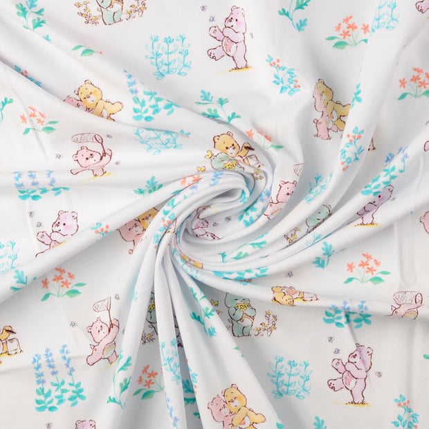 Jersey de Coton tissu blanc 