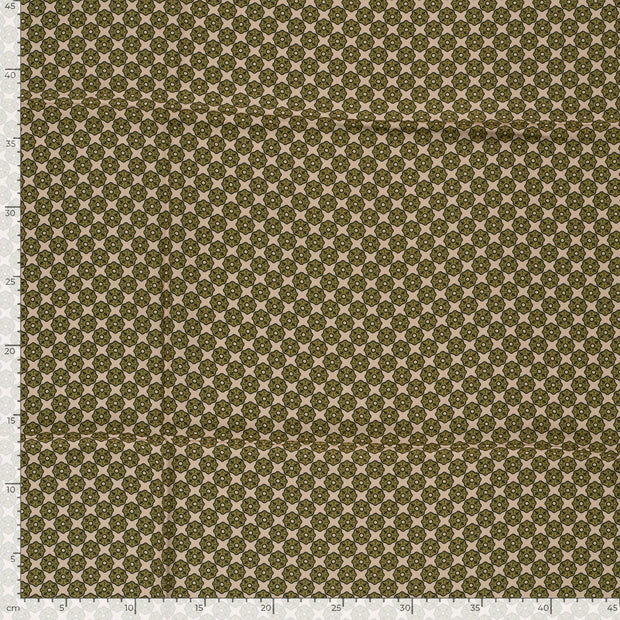 Viscose Satin fabrik Abstrakt Khaki-Grün