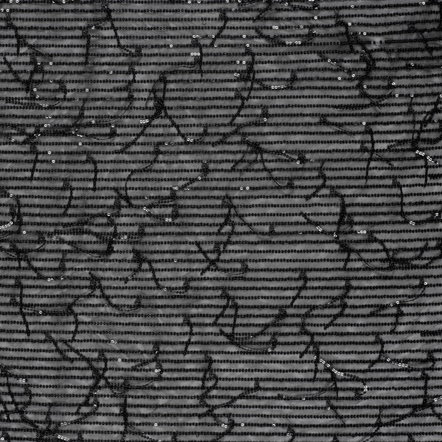 Maille tissu Noir scintillant 