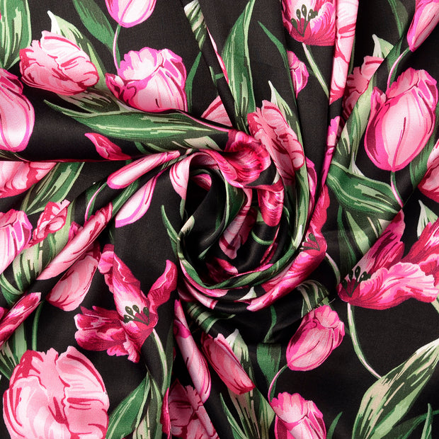 Viscose Satin fabrik Rosa 