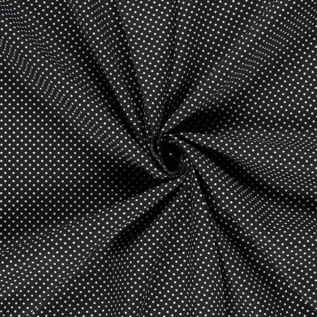 Cotton Poplin fabric Black printed 