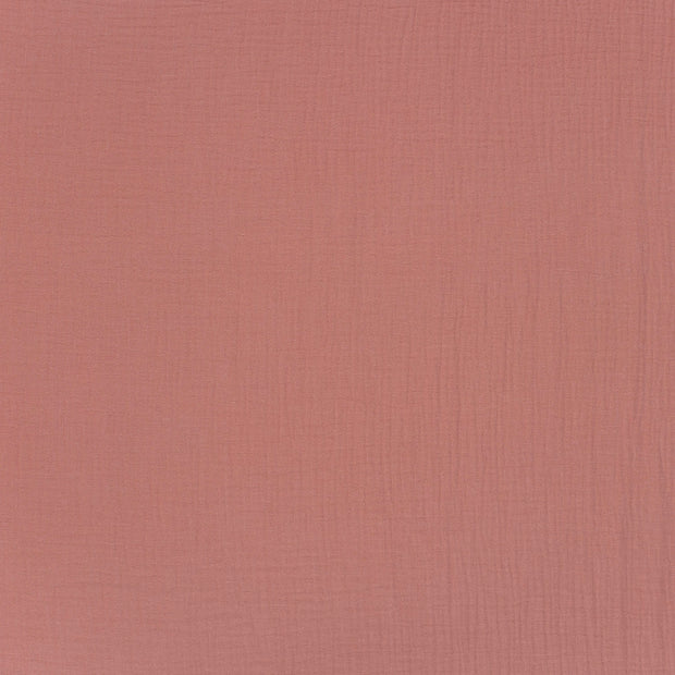 Muslin GOTS organic fabric Old Pink matte 