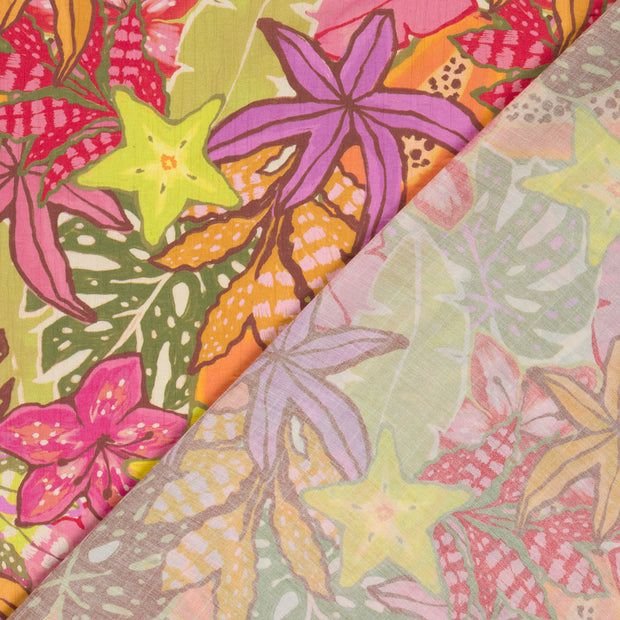  fabric Flowers digital printed 