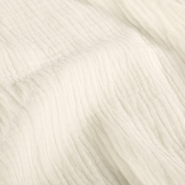 Double Gaze GOTS biologique tissu Unicolore Blanc cassé