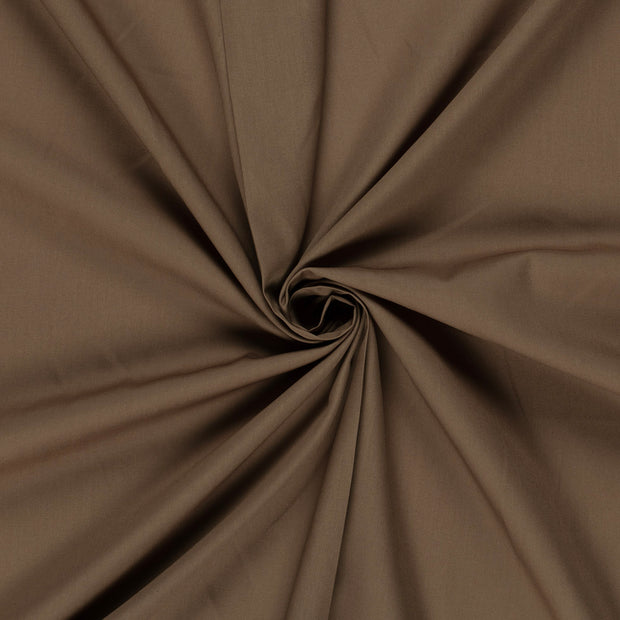 Cotton Poplin GOTS organic fabric Taupe Grey 