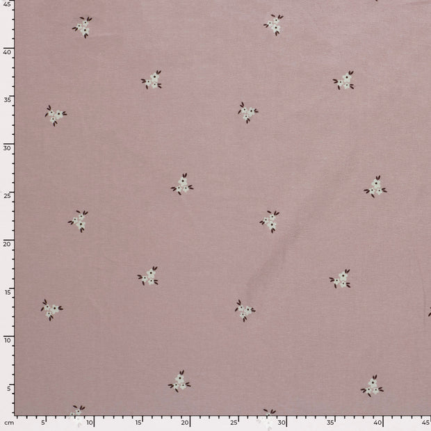 Flanell fabrik Blumen Nude