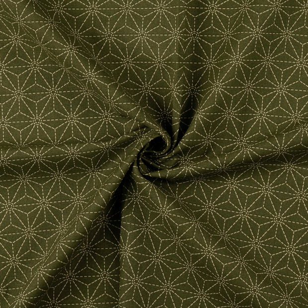 Cotton Poplin fabric Olive Green 