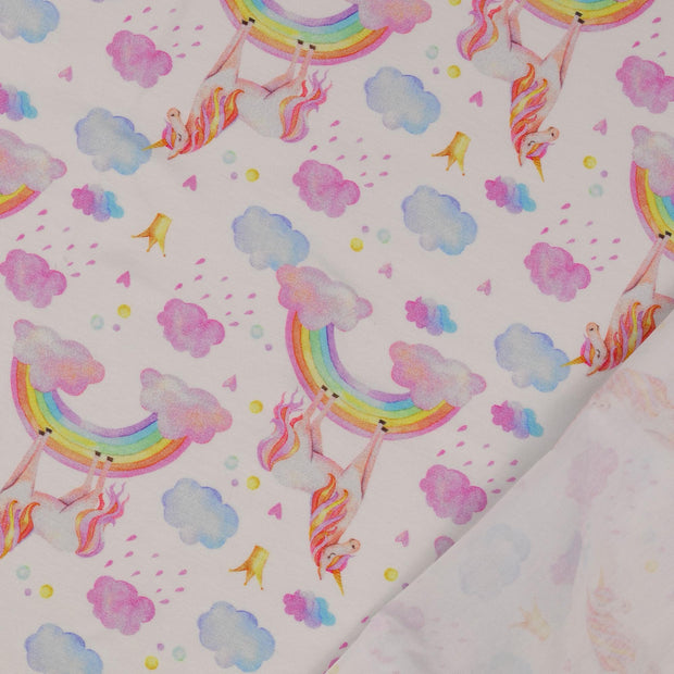 Jersey de Coton tissu arc-en-ciel 