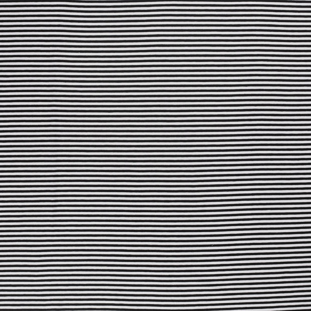Jersey de Coton Fil Teint tissu Noir 