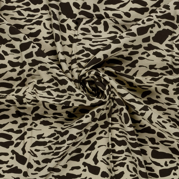 Viscose Twill fabrik Beige bedruckt 