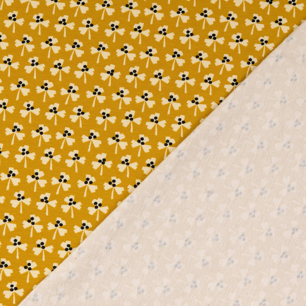  tissu Jaune imprimé 