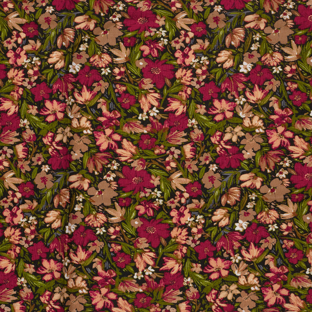 Viscose Nylon Ottoman tissu Bordeaux 