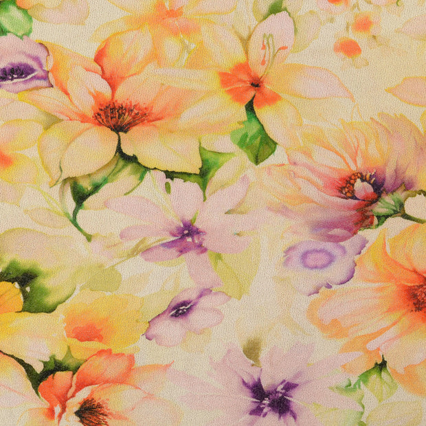 Heavy Knit fabrik Blumen Mehrfarbig