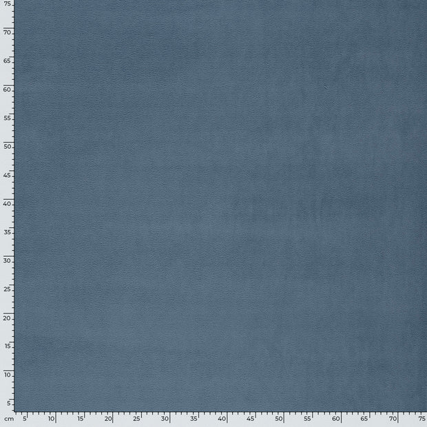 Microfleece tissu Unicolore Bleu acier