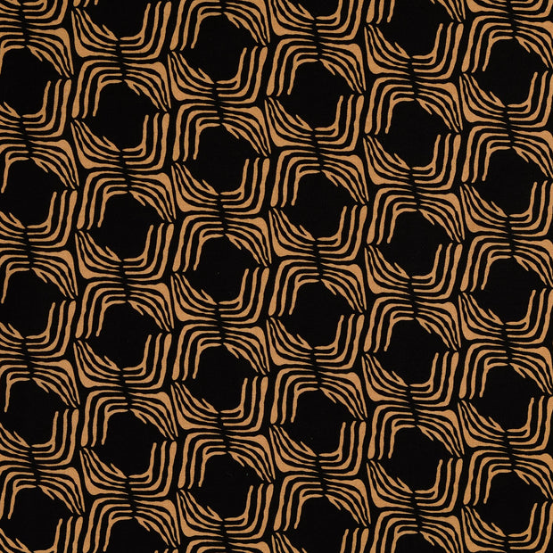 Popeline de Viscose tissu Noir