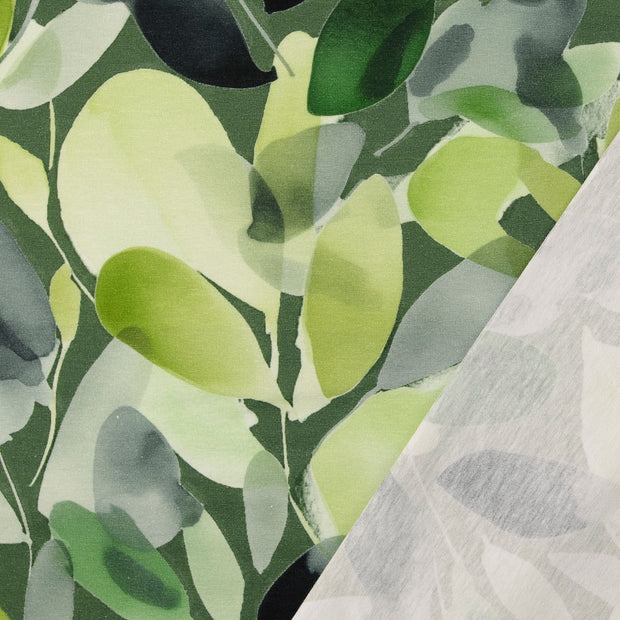Jersey fabric Olive Green digital printed 