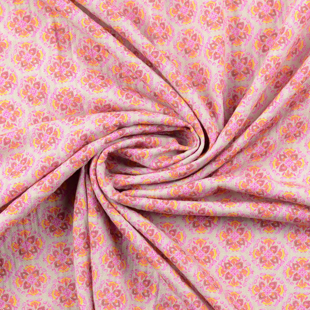 Popeline de Coton tissu Rose 