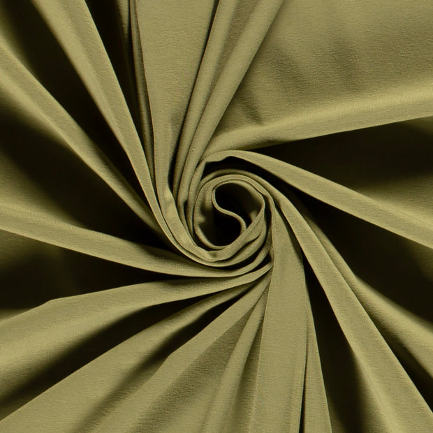 Jersey fabric Unicolour Olive Green