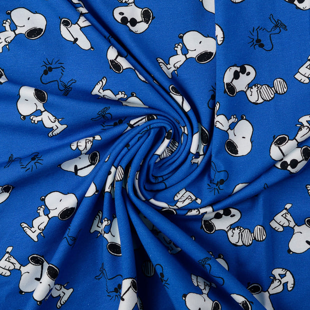 Jersey de Coton tissu Bleu clair 