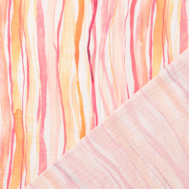 Muslin fabric Light Pink digital printed 