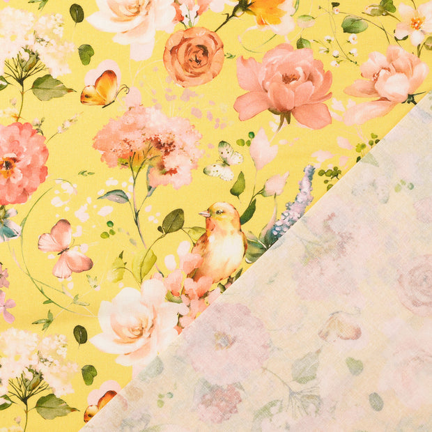 Cretonne tissu Menthe foncée imprimé numérique 