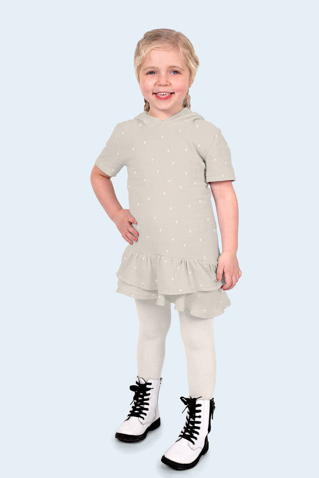 Musselin fabrik Herzen Beige