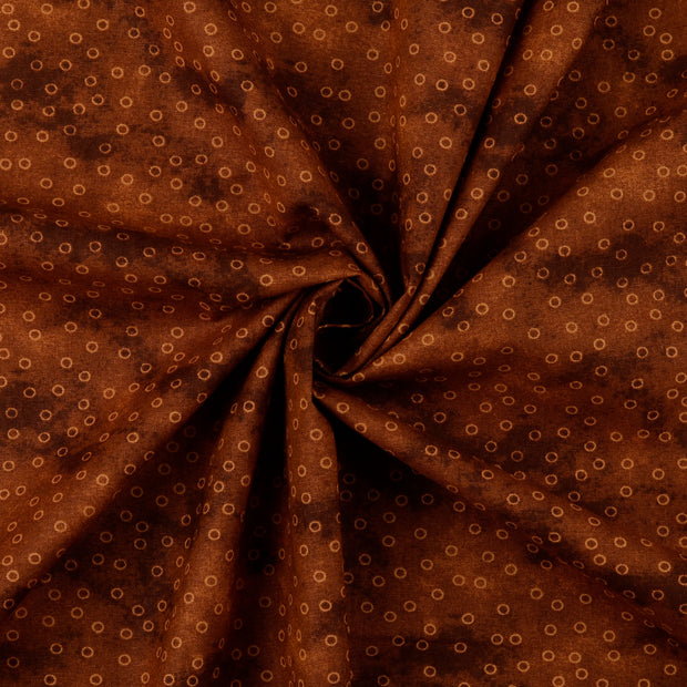 Popeline de Coton tissu Marron 
