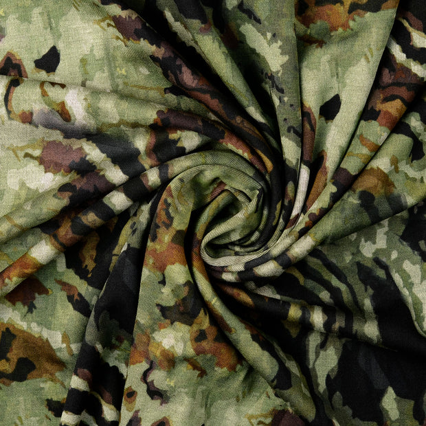 Cotton Jersey fabric Olive Green 