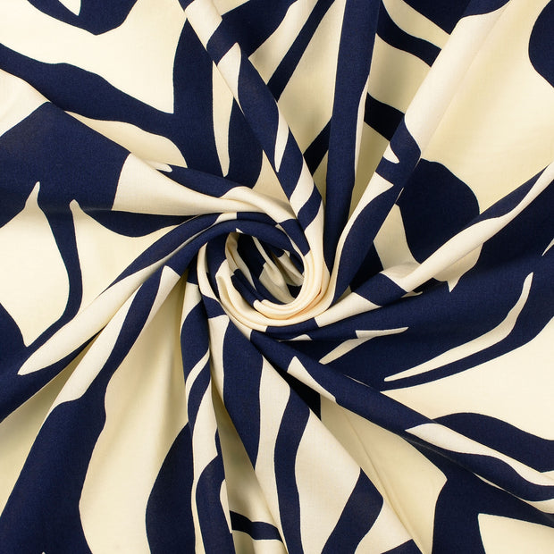 Viscose Poplin fabric navy 