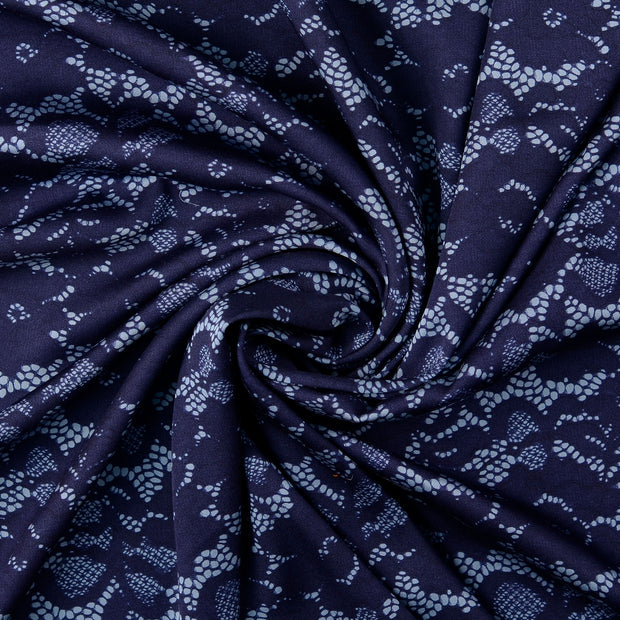 Viscose Satin fabric Cobalt 