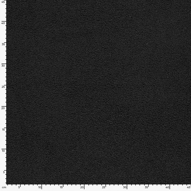 Teddy tissu Unicolore Noir