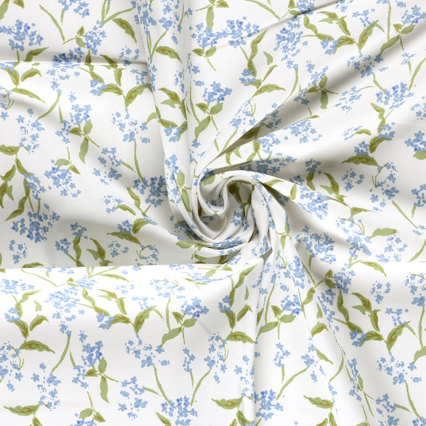 Sergé tissu Bleu bébé imprimé 