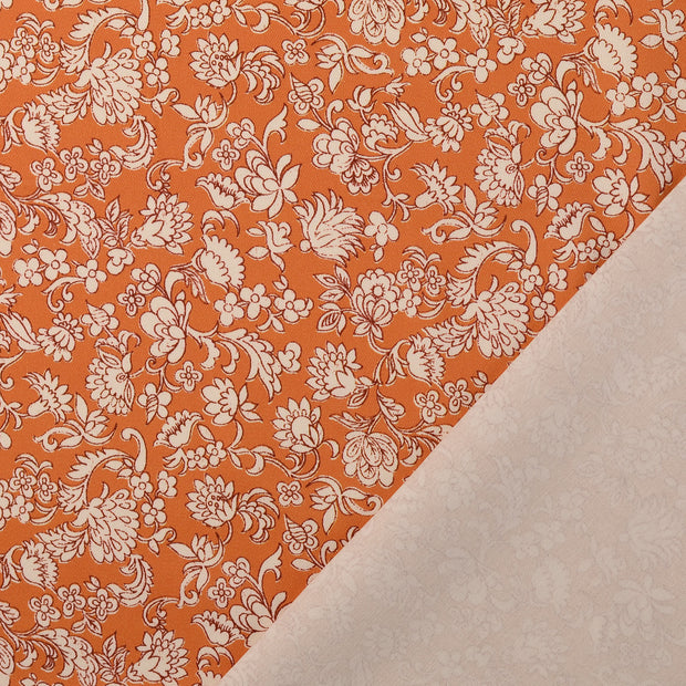 Sergé tissu Orange imprimé numérique 