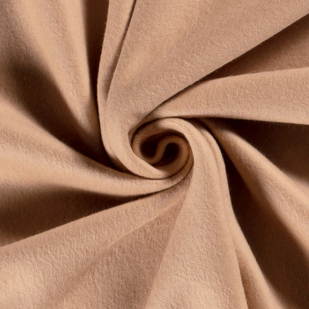 Cotton Fleece fabric Unicolour Nutmeg